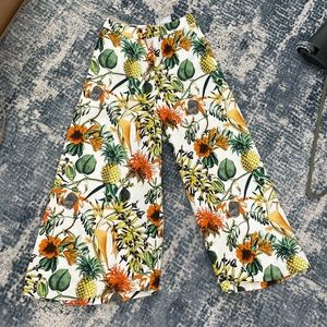 Floral wide leg pant